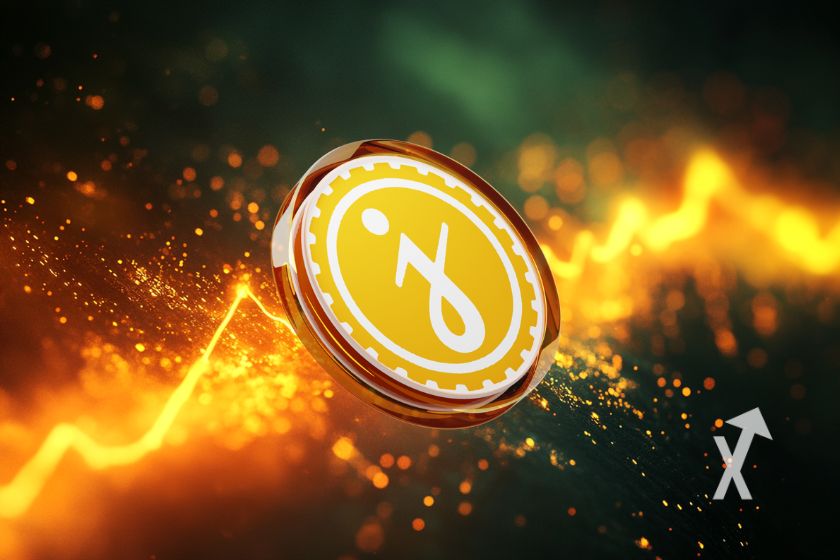 Fondo con moneda digital Jasmy.