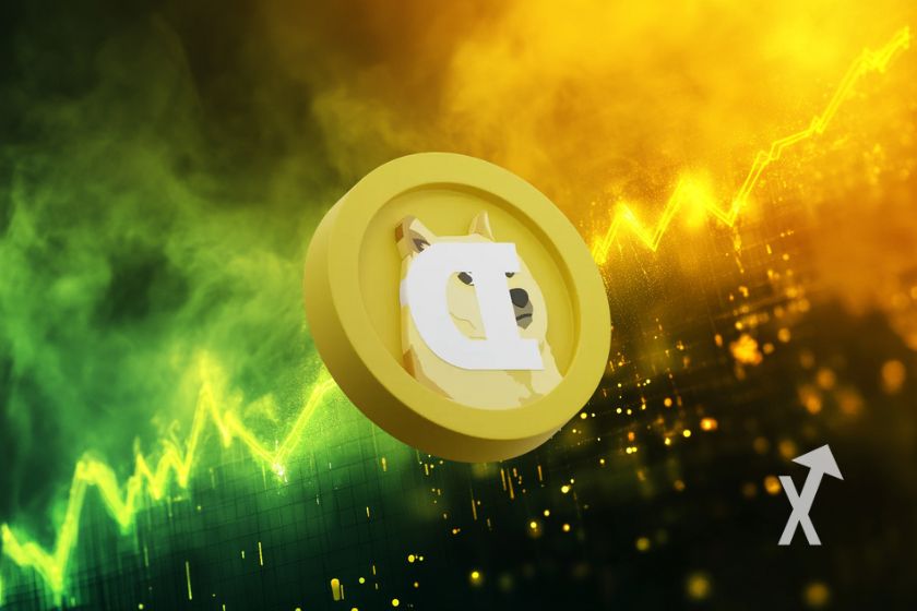 Criptomoneda Dogecoin con influencia Elon Musk.