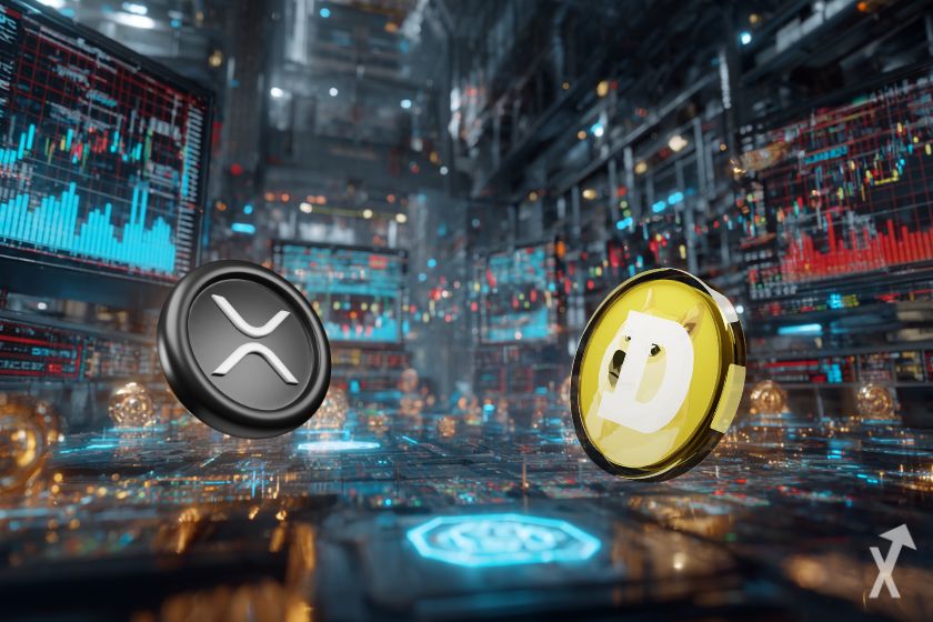 "Comercio de criptomonedas xrp, dogecoin" - "Trading dogecoin and xrp cryptocurrencies"