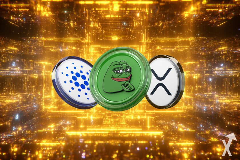 Cripto Pepe con XRP y Cardano.