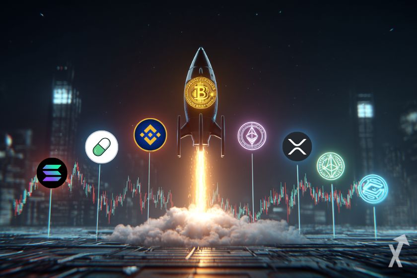 "Altcoins de bitcoin. Criptomoneda alternativa"
