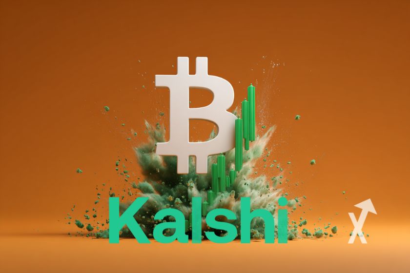 Logo de Bitcoin sobre fondo naranja.