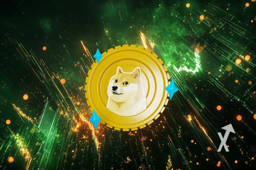 Dogecoin price forecast concept illustration.