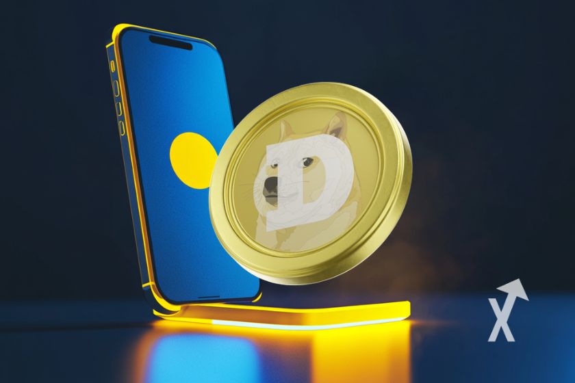 Dogecoin Rich App featuring Shiba Inu.