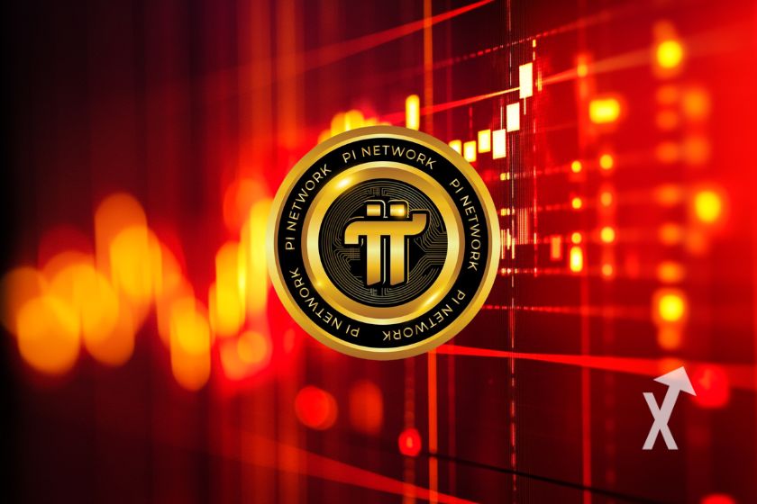 Cryptocurrency App Symbol Falling into Void.