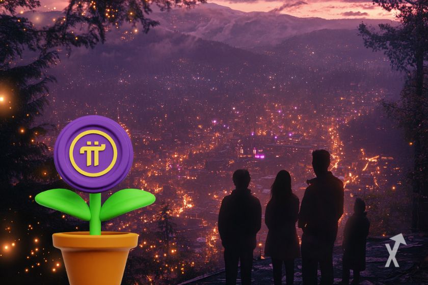 Pi Network with a family.