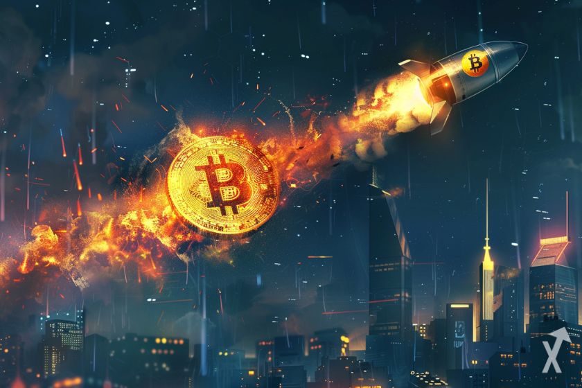 Bitcoin price hits new all-time high.