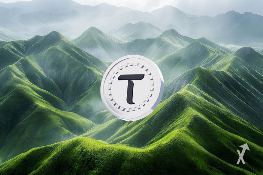 TAO token on mountain landscape$view.