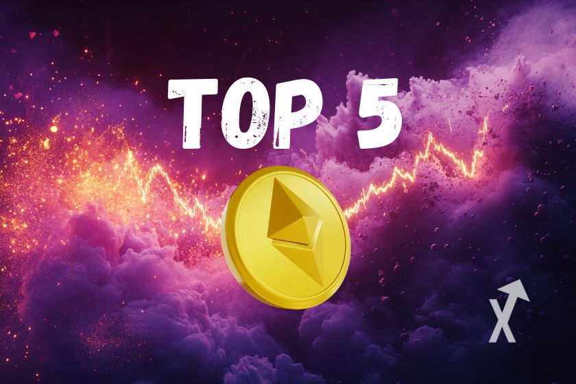 Top 5 cryptocurrencies cover image.