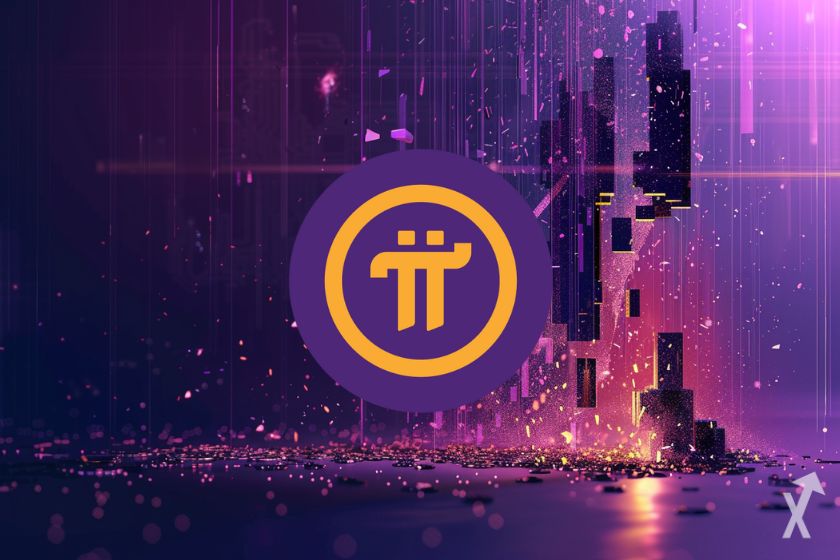 Cryptocurrency app Pi Network logo.