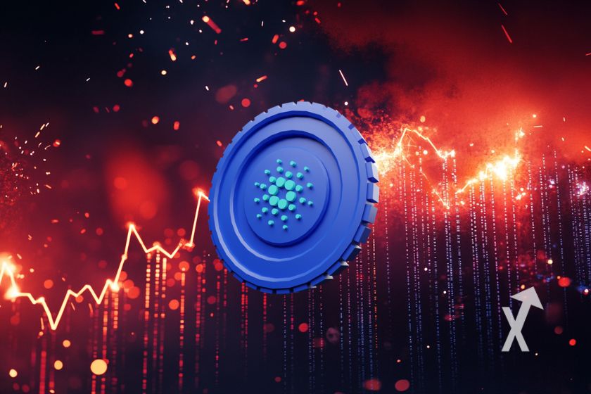 Innovative Cardano cryptocurrency concept design.