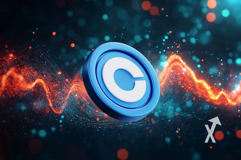 Cryptocurrency trading platform company logo image.