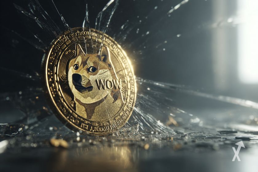 The Dogecoin cryptocurrency trend meme.