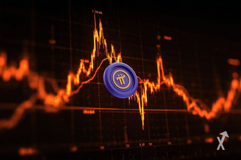 Pi Network cryptocurrency token concept