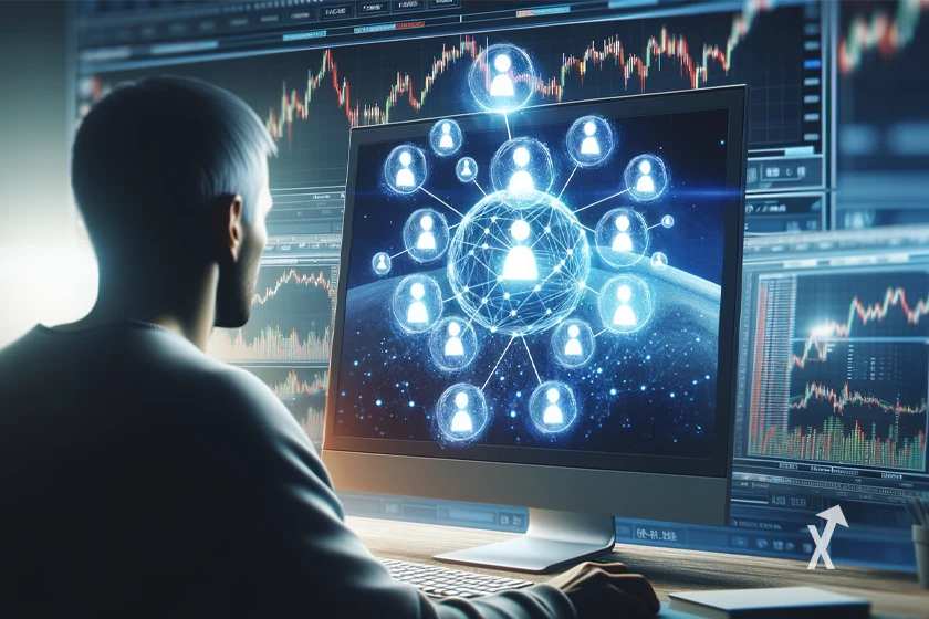 Collaborative trading partnership between businesses.