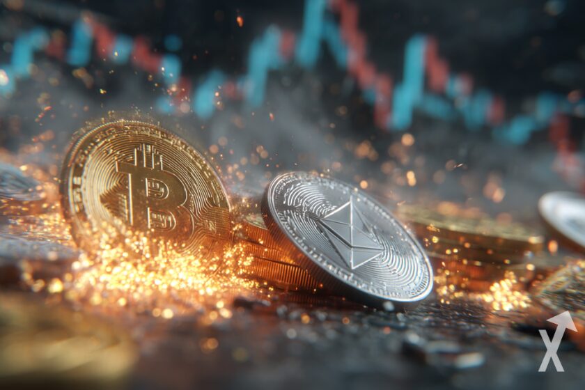 Cryptocurrency market featuring Ethereum and Bitcoin.