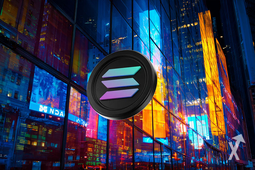 "The Solana token" - Cryptocurrency icon image description.