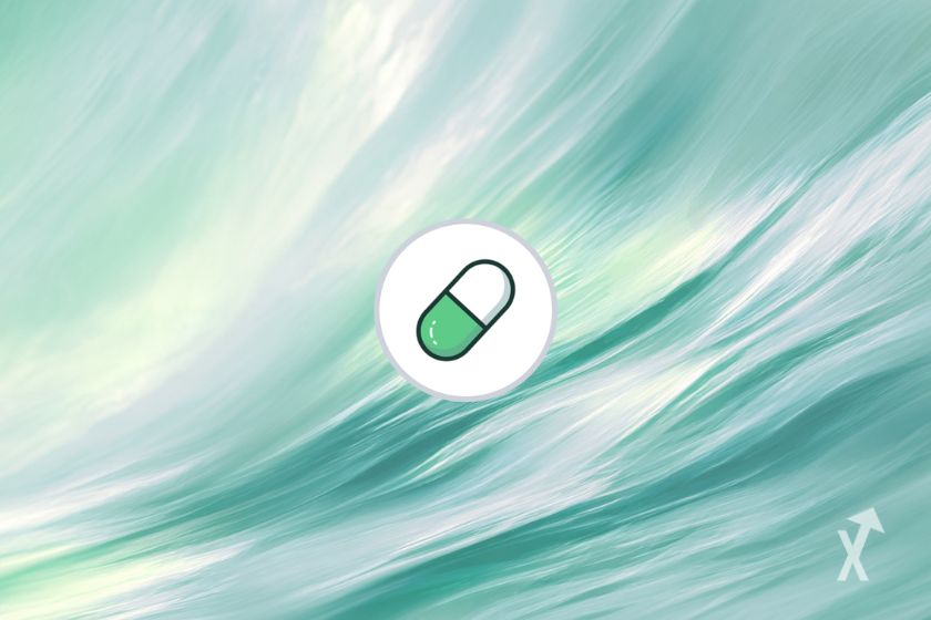 "PUMP logo on white circle, green background."